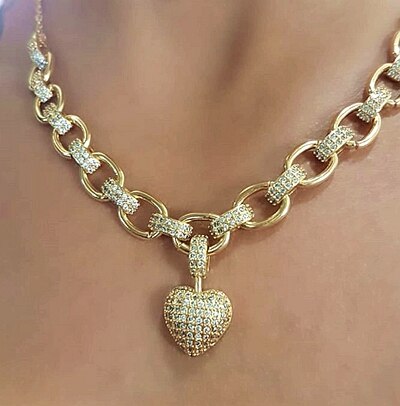 Heart Zircon Necklace