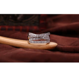 Zircon Crystal Engagement Wedding Ring