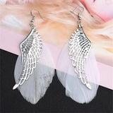 Angel Feather long Earrings
