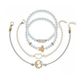 Classic White 4 Bracelets Set