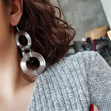 Big Round Swing Earrings