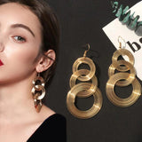 Big Round Swing Earrings