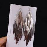 Baroque Multi-layer Leaf Drop Earrings