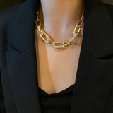 Chain Style Choker with Zircon Stones