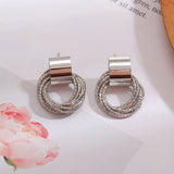 Multi-layer Circle Small Stud Earrings
