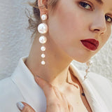 Trendy Long Pearl Earrings