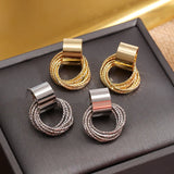 Multi-layer Circle Small Stud Earrings