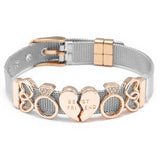 Stainless Steel Ring and Friends Watch Belt Bracelet