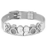 Stainless Steel Ring and Friends Watch Belt Bracelet