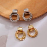 Multi-layer Circle Small Stud Earrings