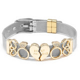 Stainless Steel Ring and Friends Watch Belt Bracelet