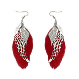 Angel Feather Long Earrings