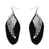 Angel Feather Long Earrings