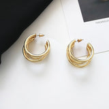 Wave 3 Layers Earrings