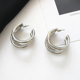 Wave 3 Layers Earrings