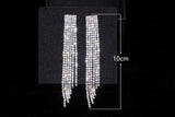 Crystal Long Tassel Earrings