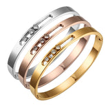 Elegant Bangle with Crystals