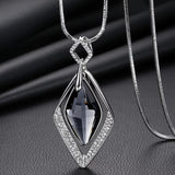 Long Necklace with Rhombus Charm